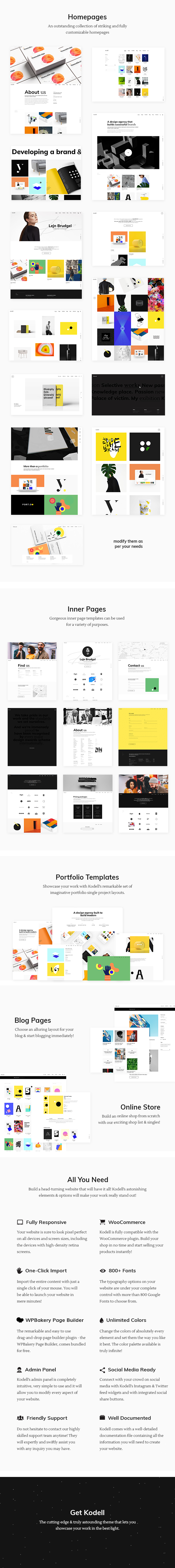 Kodell - Creative Portfolio Theme for Designers and Agencies - 1